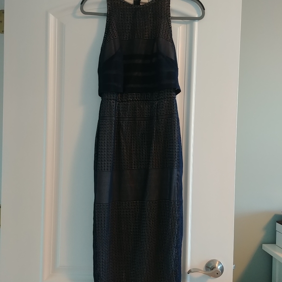 Navy Formal Midi Pencil Dress - Picture 6 of 6